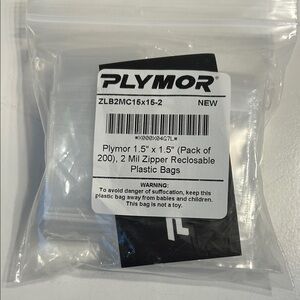 Brand NWT 1X5 zipper reclosable bags